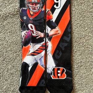 NFL Team Logo Crew Socks - Black and Orange